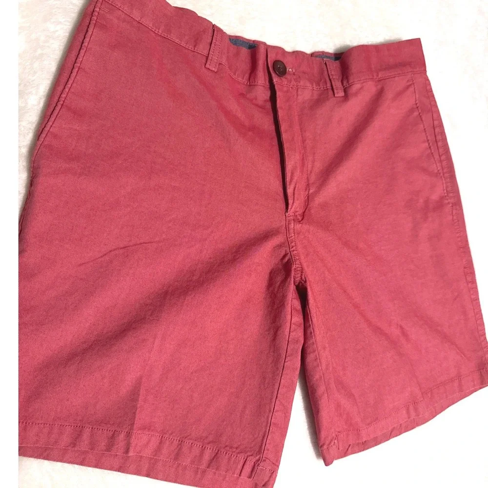 Banana Republic Mens Aiden Short Size 31 Red Slim Fit Cotton Stretch Chino
